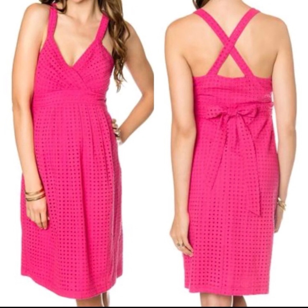 Motherhood Maternity Pink Eyelet dress